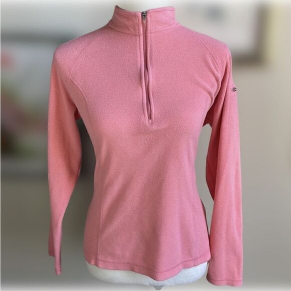 L.L. Bean Pink 1/4 Zip Lightweight Pullover Fleece Top (Size: Small) - Picture 2 of 16
